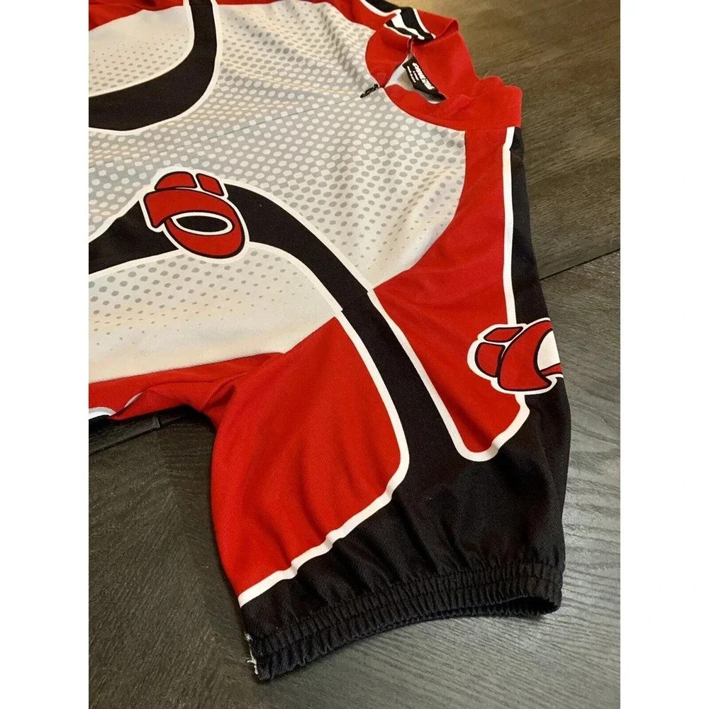 Pearl iZumi Cycling Jersey 3/4 Zip Red & Black Size Large L Made In USA - Picture 5 of 12